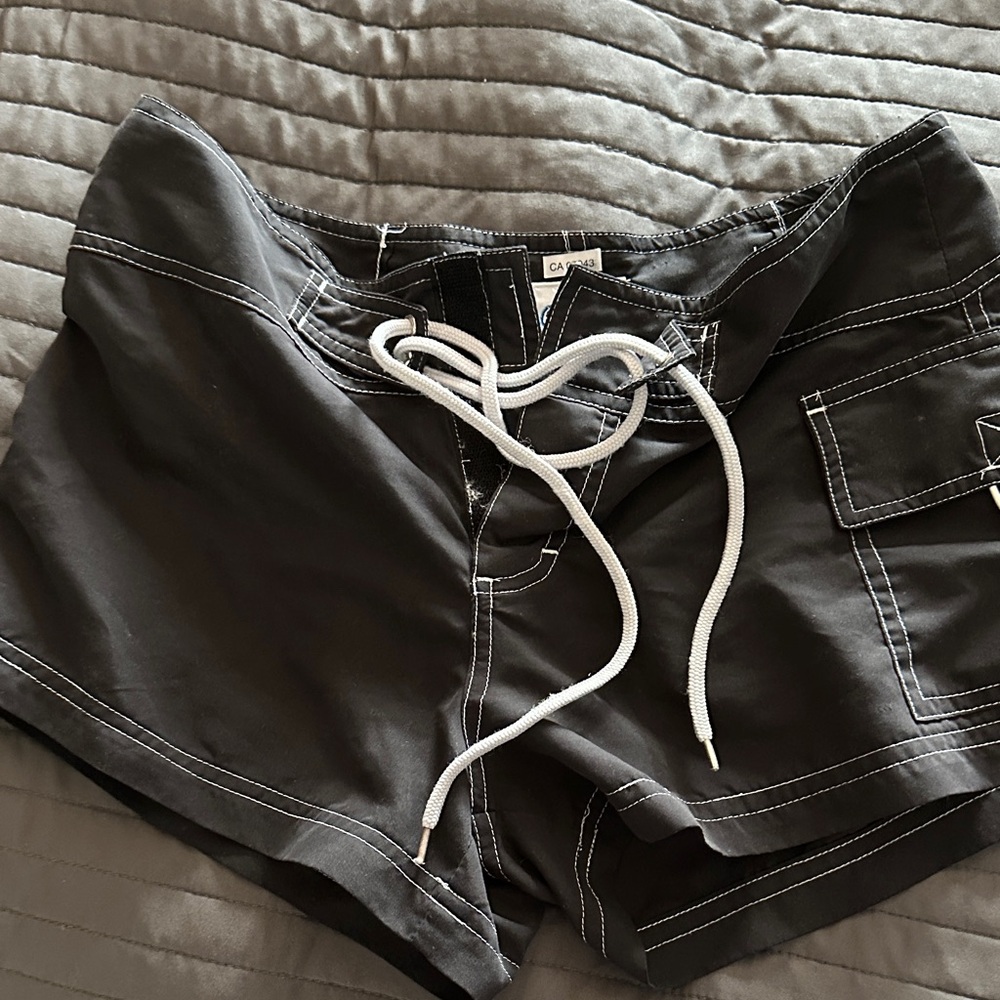 Miken Charcoal Lace-Up Shorts